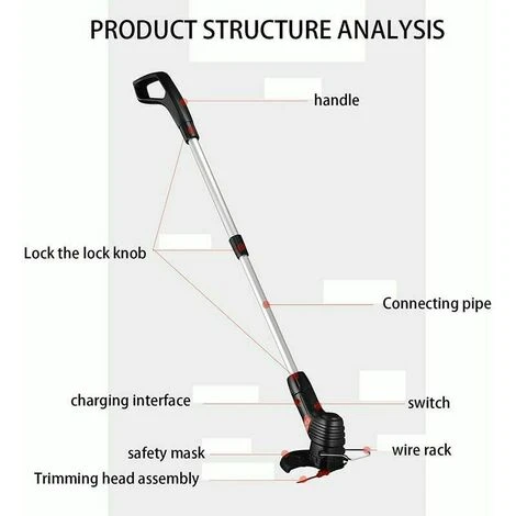 Cordless With Battery - Portable And Extendable Electric Lawn Mower - Cordless For Patio Garden 5 Cordless With Battery - Portable And Extendable Electric Lawn Mower - Cordless For Patio Garden - Image 3