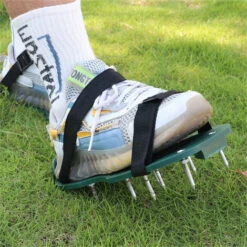 Varieties Of Lawn Aerator Shoes - Comfortable Spike Sandals For Aerating Grass With Stainless Steel Shovel - Pair Of Soil Aerator Shoes With Spikes - Single Design
