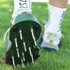 Varieties Of Lawn Aerator Shoes - Comfortable Spike Sandals For Aerating Grass With Stainless Steel Shovel - Pair Of Soil Aerator Shoes With Spikes - Single Design -Garden Care 95718919 3