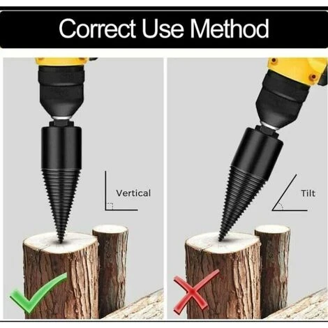 Log Splitters,42mm Wood Splitter Drill Bit, Tapered Wood Splitter For Wood Drill And Wood Milling Cutter, Durable Splitting Screw Cone Wood Chipper Tool With 3 Handles 6 Log Splitters,42mm Wood Splitter Drill Bit, Tapered Wood Splitter For Wood Drill And Wood Milling Cutter, Durable Splitting Screw Cone Wood Chipper Tool With 3 Handles - Image 4