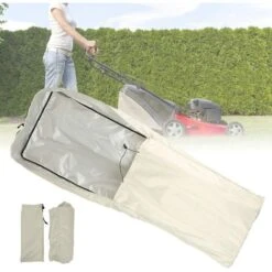 Push Mower Cover, Waterproof Lawn Mower Dust Cover Lawn Mower Cover For Yard Mower For Outdoor Lawn(Khaki)