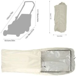 Push Mower Cover, Waterproof Lawn Mower Dust Cover Lawn Mower Cover For Yard Mower For Outdoor Lawn(Khaki) -Garden Care 95729656 4