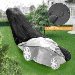 Lawn Mower Cover, Oxford 210D Waterproof Dustproof And Anti-UV Lawnmower Cover, With Drawstring And Storage Bag, For Outdoor/Indoor 193 X 112 X 64 Cm -Garden Care 95875796 4