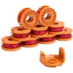Replacement Spool Line For WG163 WG155 WG180 String Trimmer Compatible With Worx WA0010 Auto Feed Plug Weed Eater String Cordless Edger Line 9PCS