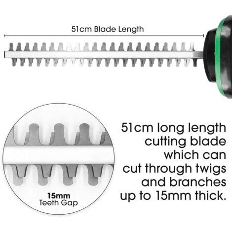 Gracious Gardens Cordless Hedge Trimmer Cutter 18V With 1 Battery And 1 Charger 6 Gracious Gardens Cordless Hedge Trimmer Cutter 18V With 1 Battery And 1 Charger - Image 4