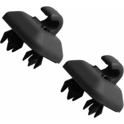 LITZEE 2 Pieces Log Hook And Clamp Interior Sun Visor Clip, MoreChioce 8U0857562A Plastic Sun Visor Hanger Hook Fits A1 A3 A4L A5 A6L A7 Q3 Q5 Q7 TT 8E0857563A,Black
