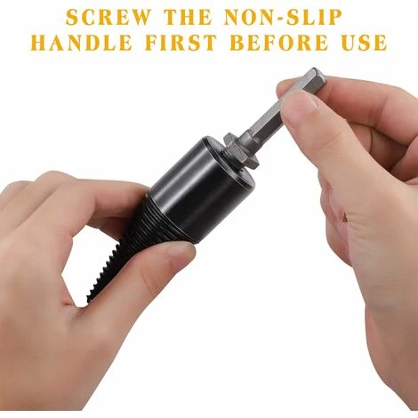 LITZEE 32mm Log Splitter Wood Splitter Heavy Duty Drill Screw Cone Fire Conductor Log Splitter Wood Splitter Wood Cone Bit (Small) 7 LITZEE 32mm Log Splitter Wood Splitter Heavy Duty Drill Screw Cone Fire Conductor Log Splitter Wood Splitter Wood Cone Bit (Small) - Image 5