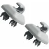 LITZEE 2 Pieces Log Hook And Clamp Interior Sun Visor Clip, MoreChioce 8U0857562A Plastic Sun Visor Hanger Hook Fits A1 A3 A4L A5 A6L A7 Q3 Q5 Q7 TT 8E0857563A,Gray