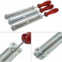 LITZEE Chainsaw Sharpener Chainsaw Filing Kit, Chainsaw Chainsaw And Sharpening Kits With 4.0mm/4.8mm/5.5mm Wood Stand Tool For Sharpening Chainsaw Blades(4.8MM) -Garden Care 96306987 4