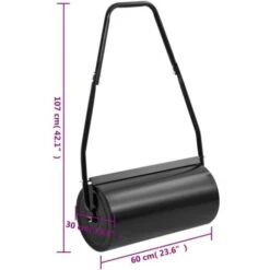 Garden Lawn Roller With Handle Black 42 L Iron And Steel VidaXL -Garden Care 96351118 5