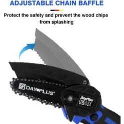 Electric Super Power Chainsaw & Battery Sharpening Saw Wood Cutter Garden Tool With One Li-Ion Battery&2 Chains, 2200W, 6 Inch Guide Plate Length -Garden Care 96682374 5