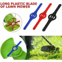 Plastic Trimmer Blade, 10 Plastic Trimmer Blades Replace Cordless Grass Trimmer Tool Set, Replacement Plastic Lawn Mower Blades（Black） -Garden Care 97101358 4