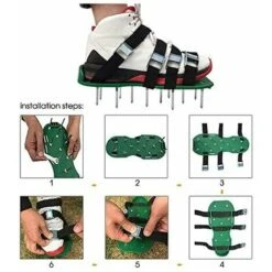 Lawn Aerator Shoes Lawn Aerator Spiked Shoes With 4 Adjustable Straps And Metal Scarifier For Lawn Aerator Garden Shoes 11 Lawn Aerator Shoes Lawn Aerator Spiked Shoes With 4 Adjustable Straps And Metal Scarifier For Lawn Aerator Garden Shoes -Garden Care 97702903 5