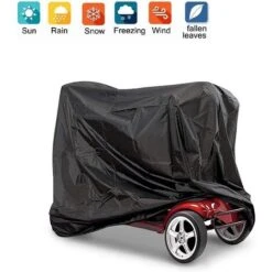 Lawnmower Cover, UV Protection, Universal Fit With Drawstring And Storage Bag, Black, 1406691cm