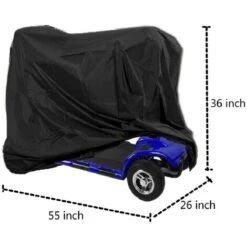 Lawnmower Cover, UV Protection, Universal Fit With Drawstring And Storage Bag, Black, 1406691cm -Garden Care 97811534 4