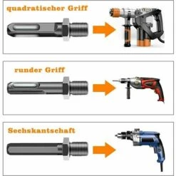42mm Log Splitter Drilling Cone Log Splitter, Firewood Splitting Drill With 3 Multi-function Shafts，Fonepro -Garden Care 97813081 5