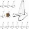 12 Pieces Acrylic Easel Stands, Plastic Easels, For Displaying Coins, Medals, Pocket Watches, Cell Phones, Pictures, Artwork