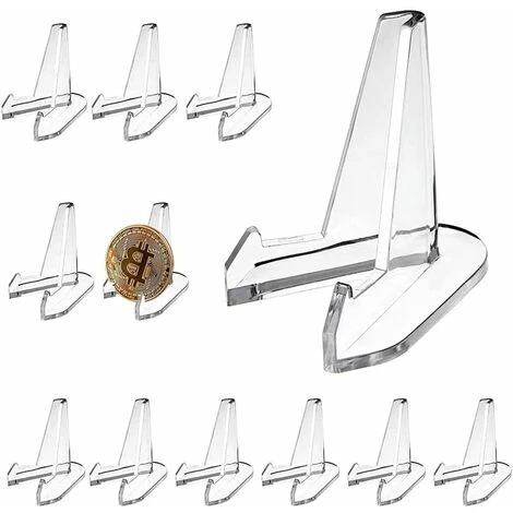 12 Pieces Acrylic Easel Stands, Plastic Easels, For Displaying Coins, Medals, Pocket Watches, Cell Phones, Pictures, Artwork 3 12 Pieces Acrylic Easel Stands, Plastic Easels, For Displaying Coins, Medals, Pocket Watches, Cell Phones, Pictures, Artwork