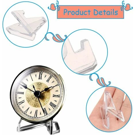 12 Pieces Acrylic Easel Stands, Plastic Easels, For Displaying Coins, Medals, Pocket Watches, Cell Phones, Pictures, Artwork 5 12 Pieces Acrylic Easel Stands, Plastic Easels, For Displaying Coins, Medals, Pocket Watches, Cell Phones, Pictures, Artwork - Image 3