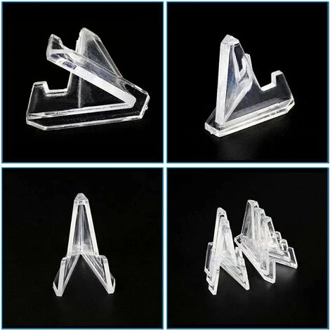 12 Pieces Acrylic Easel Stands, Plastic Easels, For Displaying Coins, Medals, Pocket Watches, Cell Phones, Pictures, Artwork 6 12 Pieces Acrylic Easel Stands, Plastic Easels, For Displaying Coins, Medals, Pocket Watches, Cell Phones, Pictures, Artwork - Image 4