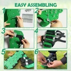 Lawn Aerator Garden Yard Manual Scarifier Grassplot Shoes Aeration Loose Ground Shoes Soil Spike Sandals For Lawn Patio Yard 1 Pair -Garden Care 97813908 4
