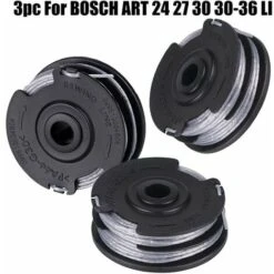 Set Of 3 Spools For Bosch Art 24 27 30 30-36 Li 18 M 1.65 Mm Brush Cutter -Garden Care 97814998 3