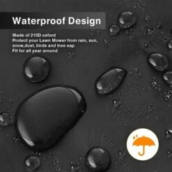 Lawn Mower Cover, Waterproof, Dustproof, Anti-UV, 190T With Drawstring And Storage Bag For Outdoor/Indoor 188 X 99.1 X 63.5 Cm -Garden Care 97929929 3