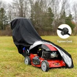 Lawn Mower Cover, Waterproof, Dustproof, Anti-UV, 190T With Drawstring And Storage Bag For Outdoor/Indoor 188 X 99.1 X 63.5 Cm -Garden Care 97929929 5