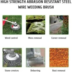 Brush Cutter Head, 6" Weed Brush, Brush Cutter, Rotary Brush, Weed Brush Head, Lawn Mower Accessories -Garden Care 98701145 4