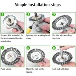 Brush Cutter Head, 6" Weed Brush, Brush Cutter, Rotary Brush, Weed Brush Head, Lawn Mower Accessories -Garden Care 98701145 5