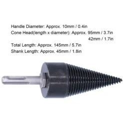 Twist Wood Chopper, High‑Speed Steel Wood Cone Punch Drill, Head, For Split Wood Faster -Garden Care 98857559 4