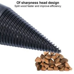 Twist Wood Chopper, High‑Speed Steel Wood Cone Punch Drill, Head, For Split Wood Faster -Garden Care 98857559 5