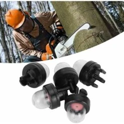 5pcs Primer Bulb Pump, Snap In Primer Bulb Fuel Pump Replacement Fits For ZAMA Chainsaw Carburetor MS, Compatible With Stihl Fs120 FS 200 Fs200r Fs250 Fs200r HT 250 -Garden Care 98857898 5