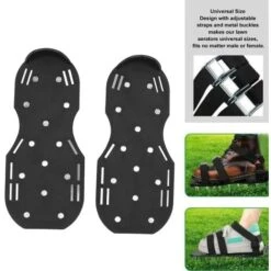 Lawn Aerator Shoes, Aerating Shoes, Upgraded Strap Manual Lawn Aerators, Heavy Duty Lawn Spiker Aerator Fits All Shoes Lawn Scarifier Aerator For Yard Patio Lawn Garden -Garden Care 98859789 3