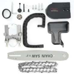 Chainsaw Converter Adapter, 11.5In Garden Woodworking Angle Grinder, Chain Saw Conversion Saw Bracket Stand Kit Gardening Accessories For Logging Forests, Wood, Bamboo, Etc -Garden Care 98859894 5