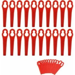 100 Pcs Replacement Plastic Blades, Lawn Mower Edger Blade Plastic Blades For Garden And Lawn Edger (Red)