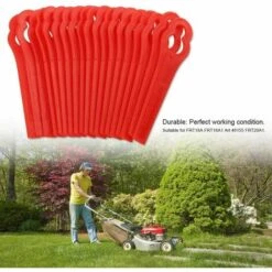 100 Pcs Replacement Plastic Blades, Lawn Mower Edger Blade Plastic Blades For Garden And Lawn Edger (Red) -Garden Care 99833232 3